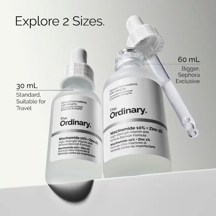 سرم ضد جوش Niacinamide 10% + Zinc 1% اوردینری حجم 60 میلی لیتر